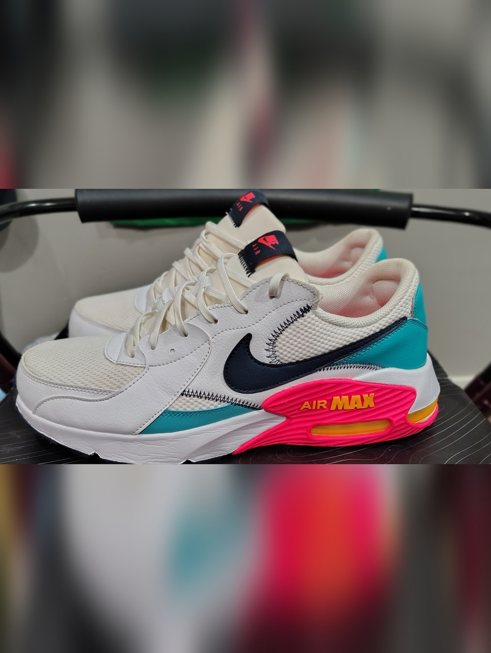 Nike Air Max Excee sneakers in the White Dusty Cactus colorway